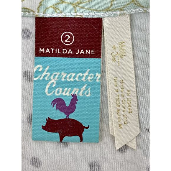 Matilda Jane Heart Soul Pride Aster Elaina Knit Green Brown Polka Dot Floral Top - Picture 7 of 9